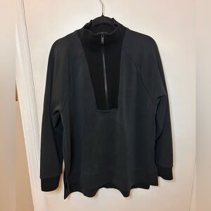 SPANX AIRESSENTIALS BRUSHED HALF ZIP TUNIC SIZE LARGE